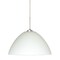 Besa Lighting Tessa Cord Pendant, White, Satin Nickel Finish, 1x9W LED 1JT-420107-LED-SN - alternate 1